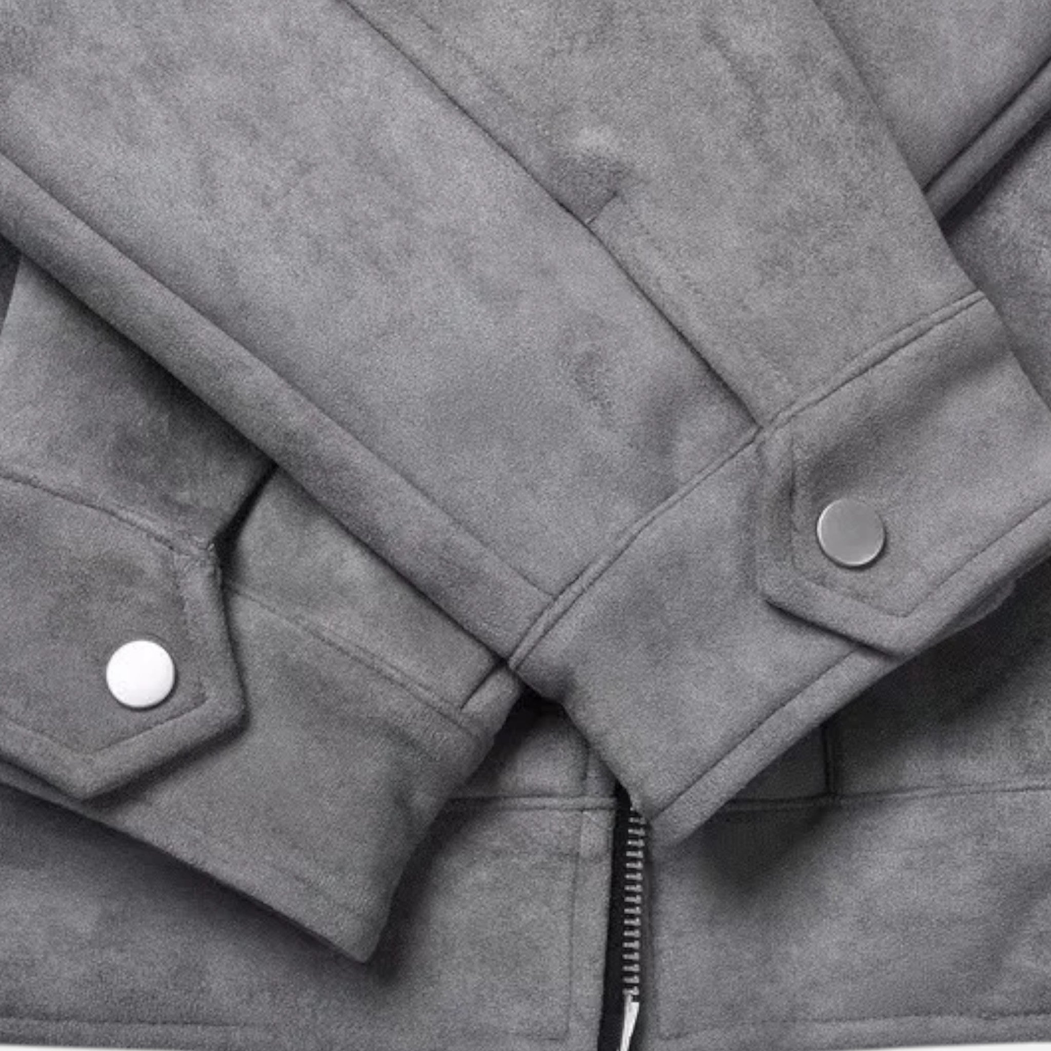 Men’s Loose-Fit Suede Jacket