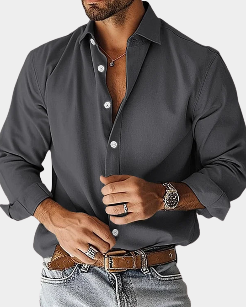 Men's Slim Fit Stretch Shirt – Button Down