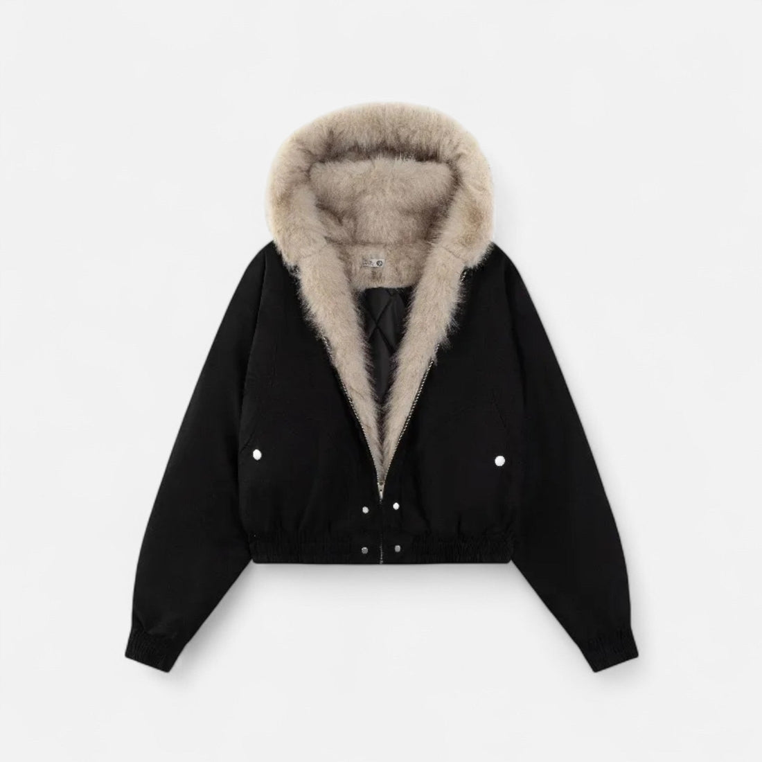 Women's Hooded Coat Fur Collar Vintage Style