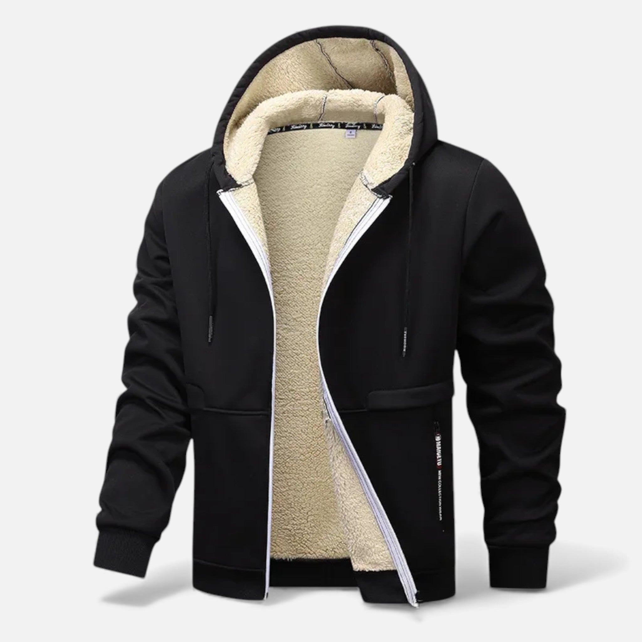 Men’s Fleece-Lined Winter Hoodie Jacket