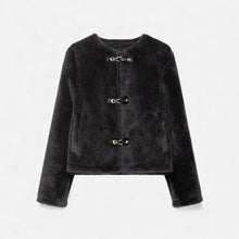 Women's Faux Fur Toggle Button Jacket