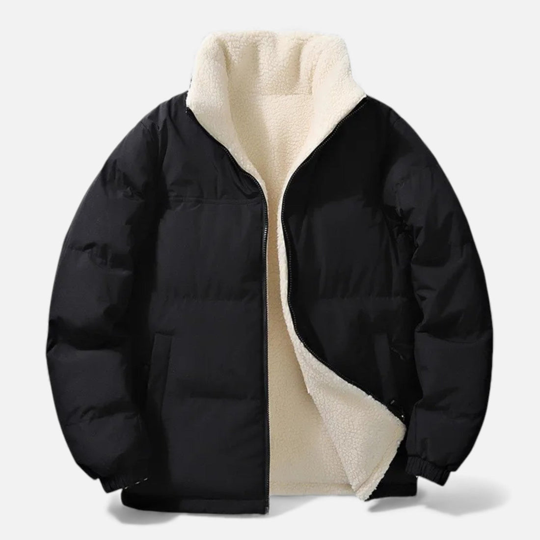 Men’s Plush-Lined Thick Winter Puffer Jacket