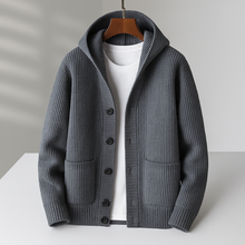 Men's Hooded Cardigan – Knitted Zip Up