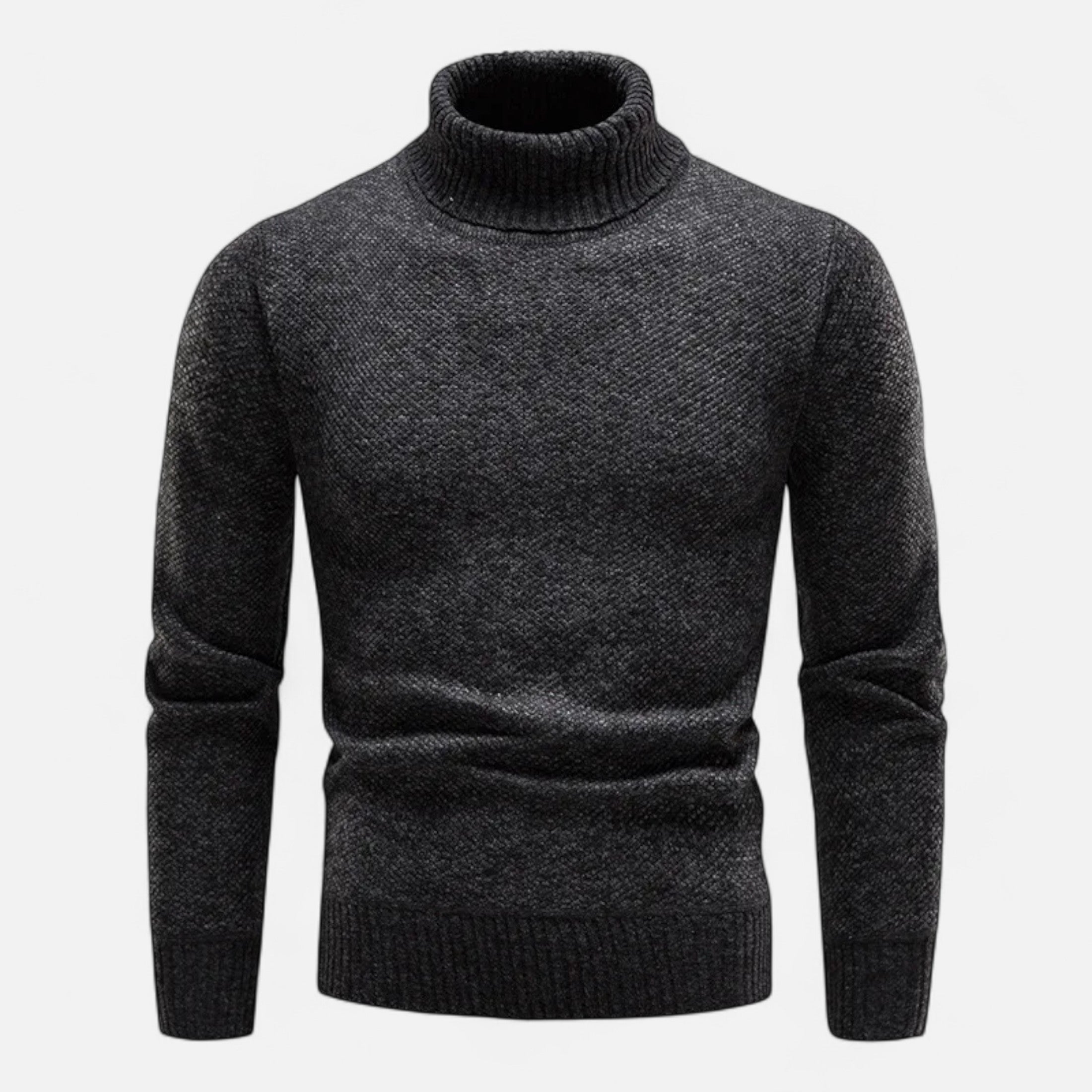 Men’s Knitted Turtleneck Sweater – Thick Winter Warmth