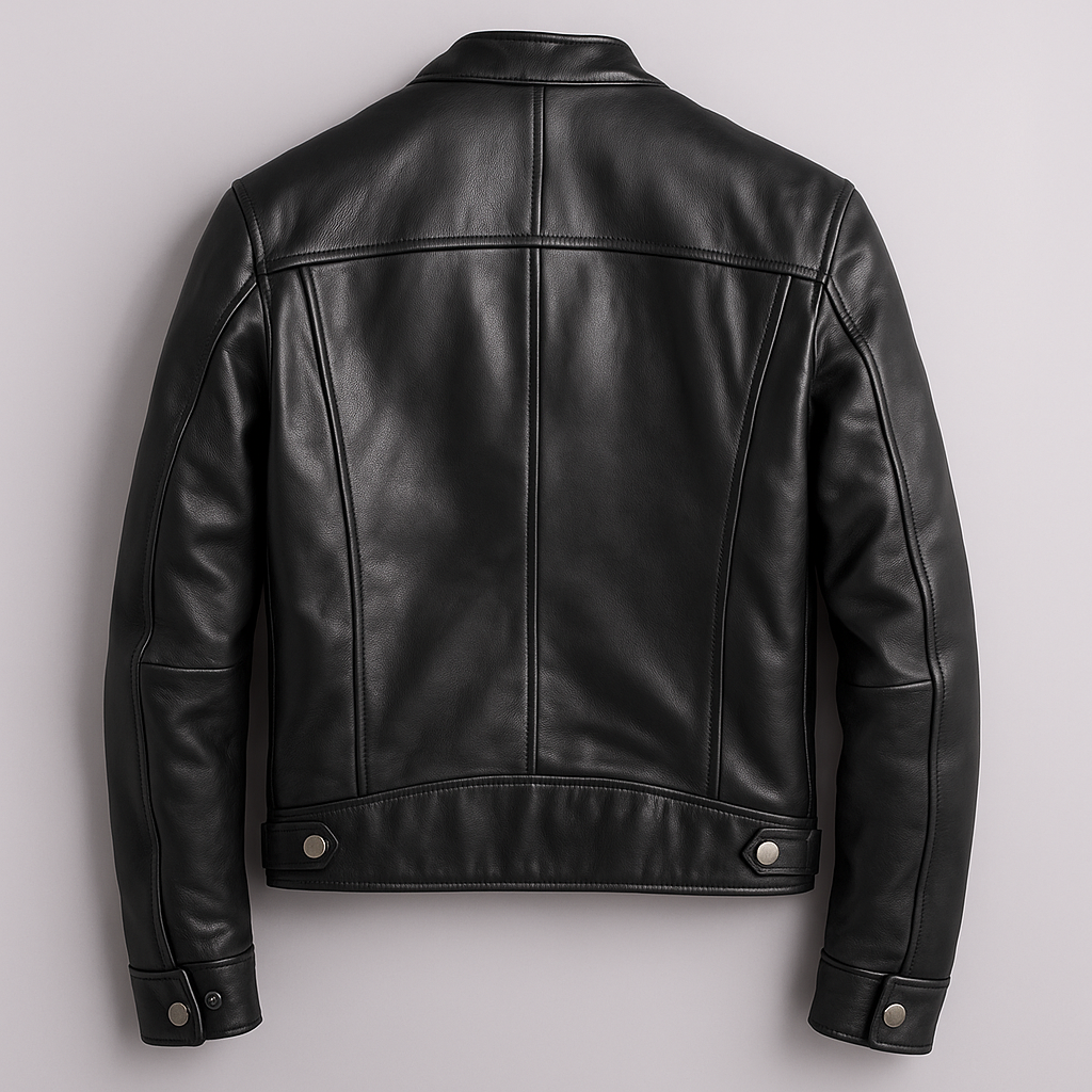 Men's Leather Biker Jacket – Classic Moto