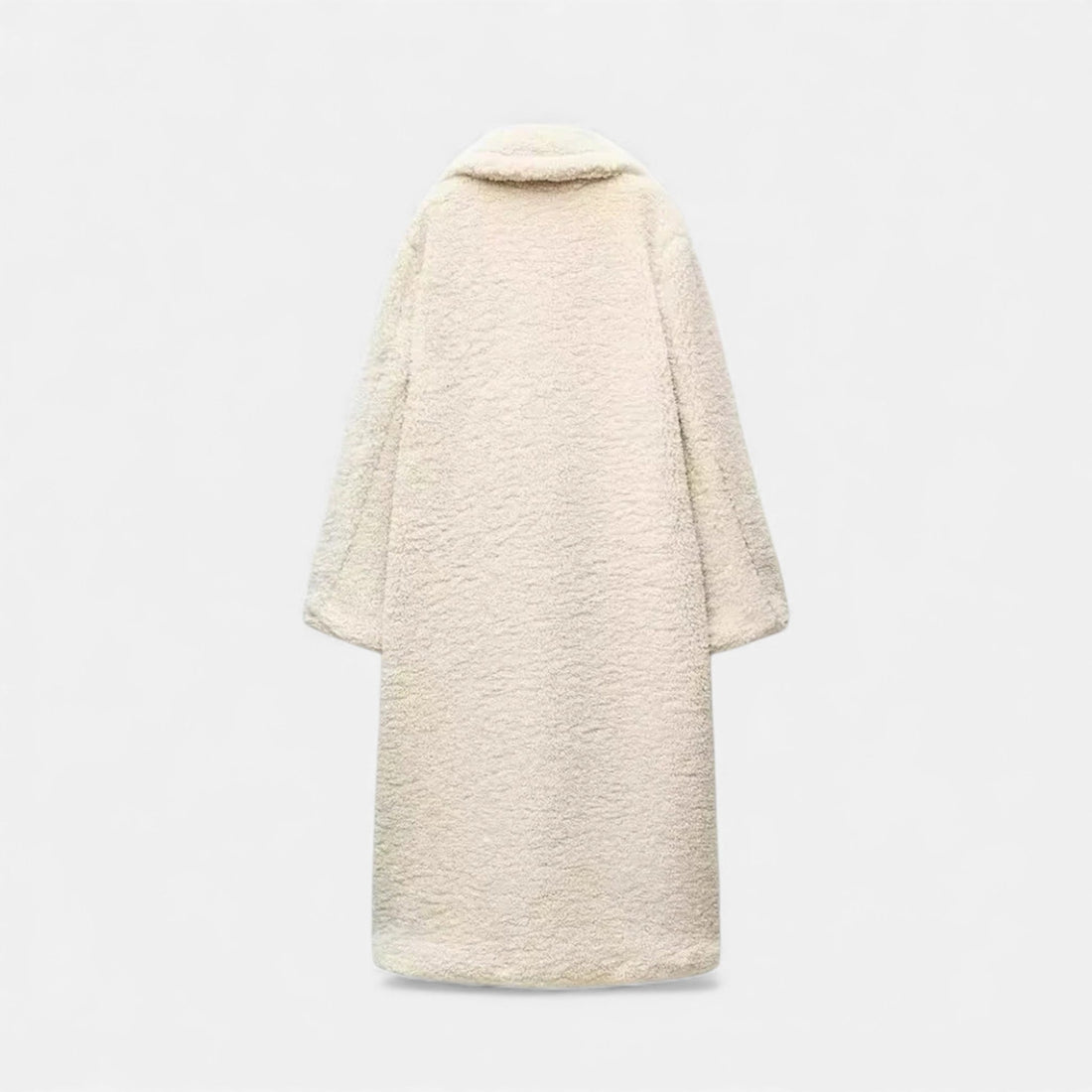 Women’s Long Double-Breasted Teddy Coat