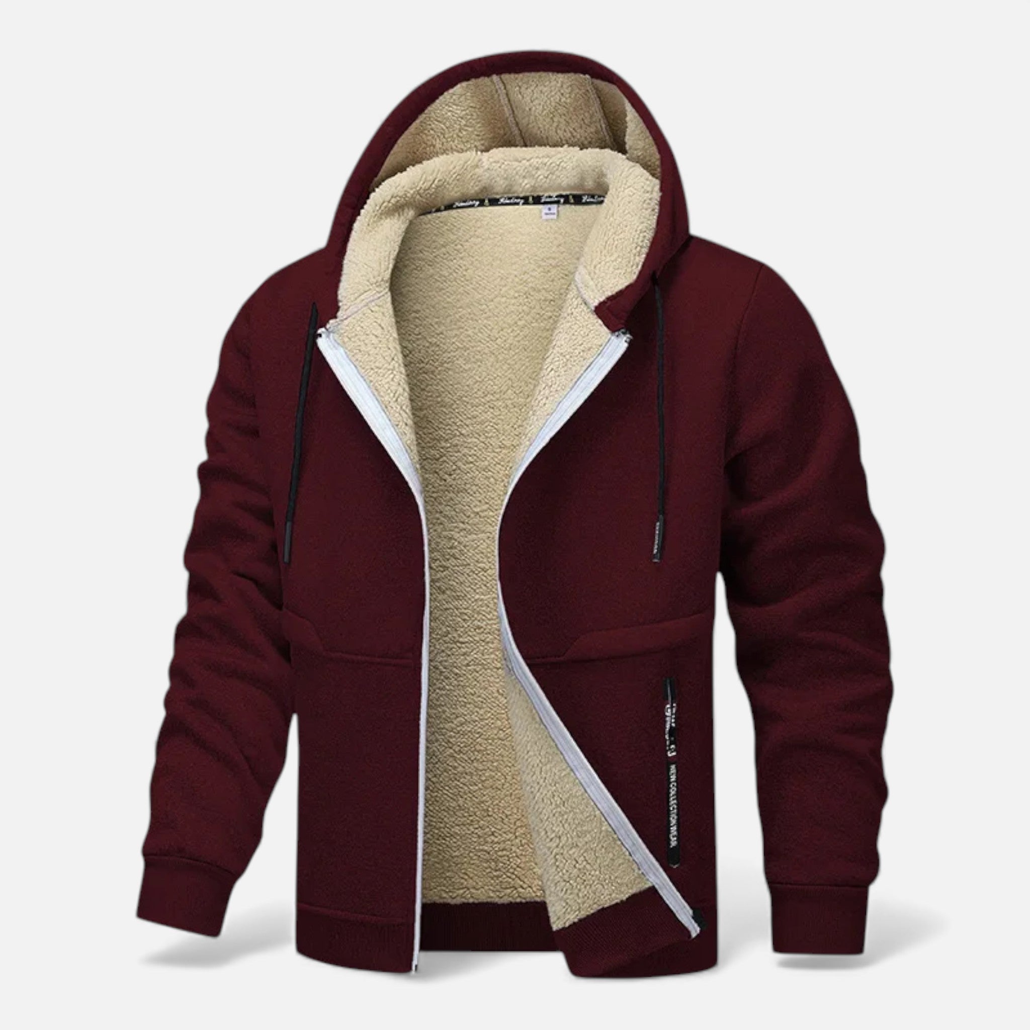 Men’s Fleece-Lined Winter Hoodie Jacket