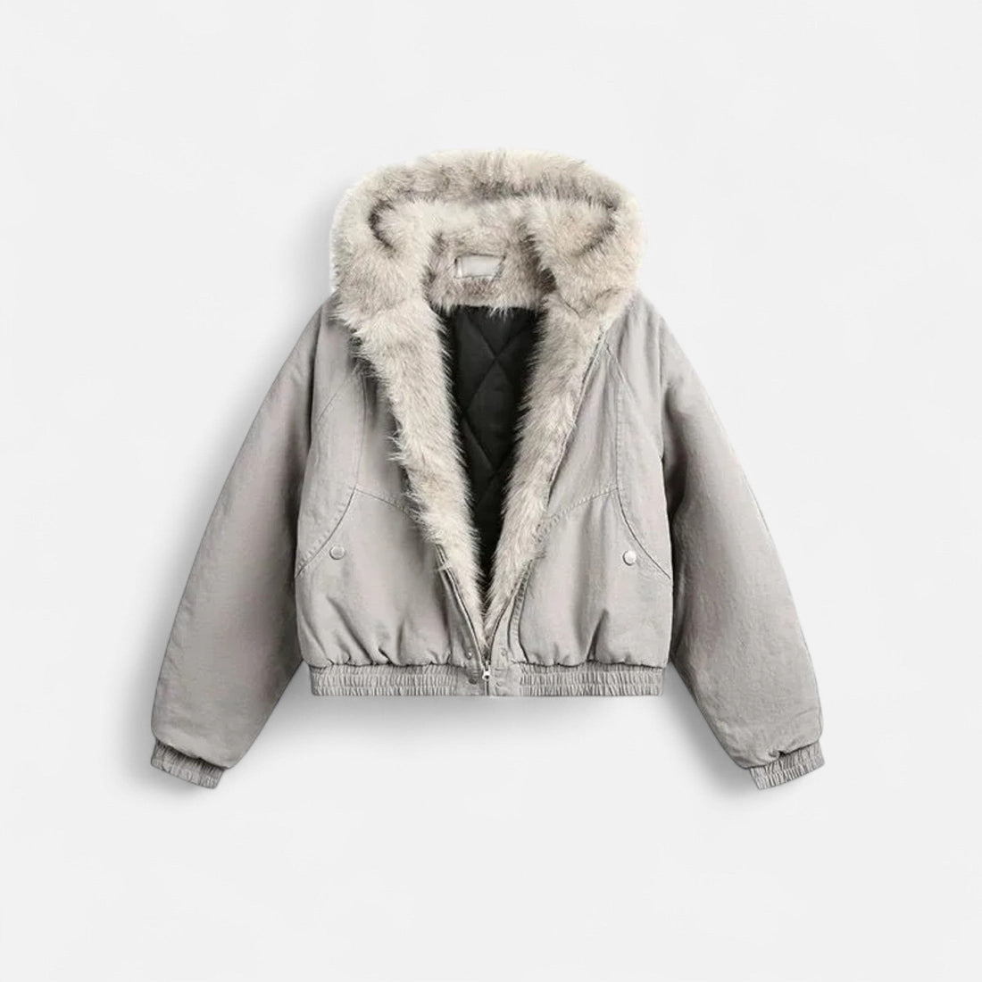 Women's Hooded Coat Fur Collar Vintage Style
