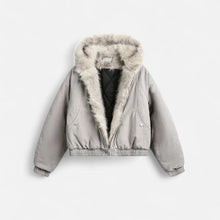 Women's Hooded Coat Fur Collar Vintage Style