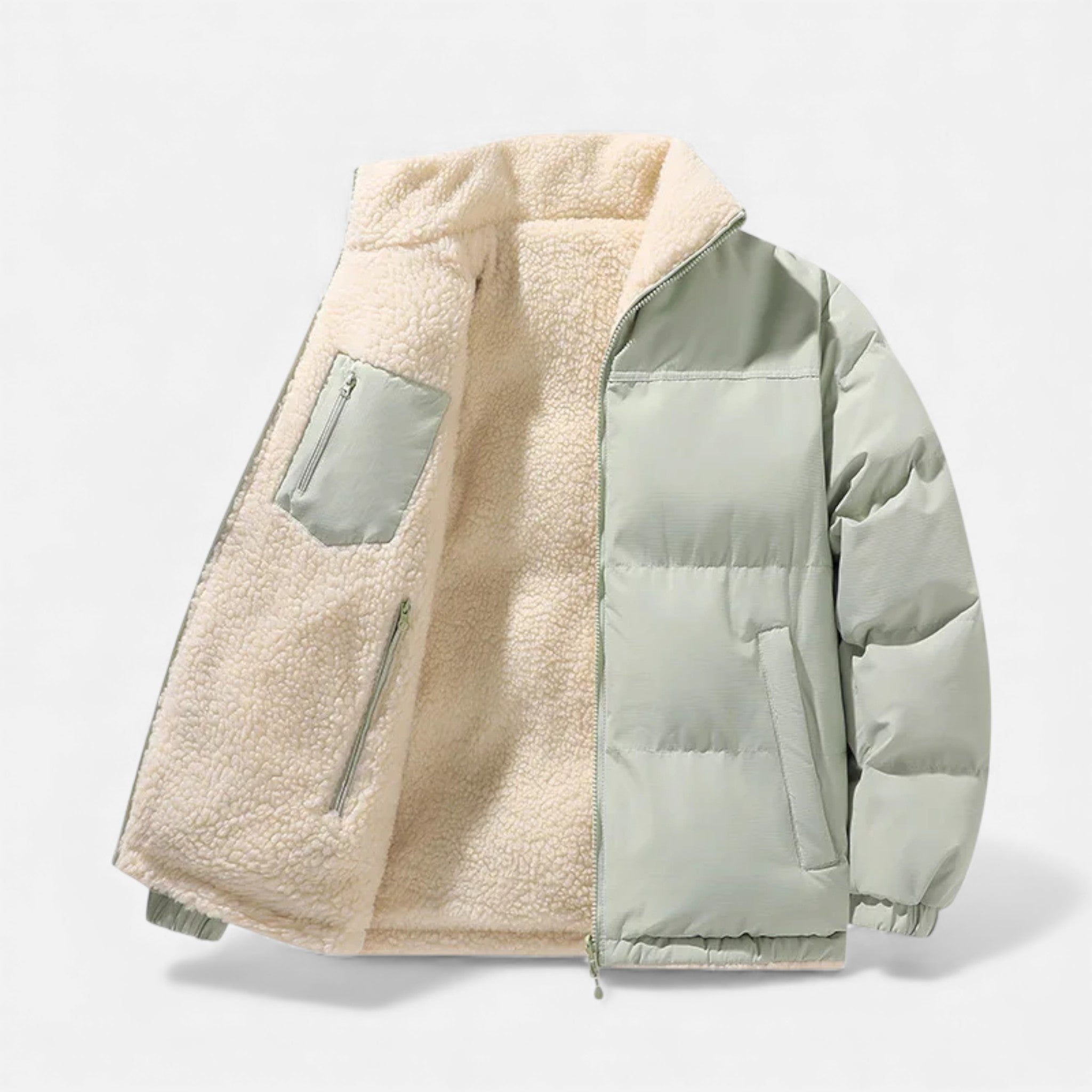 Men’s Plush-Lined Thick Winter Puffer Jacket