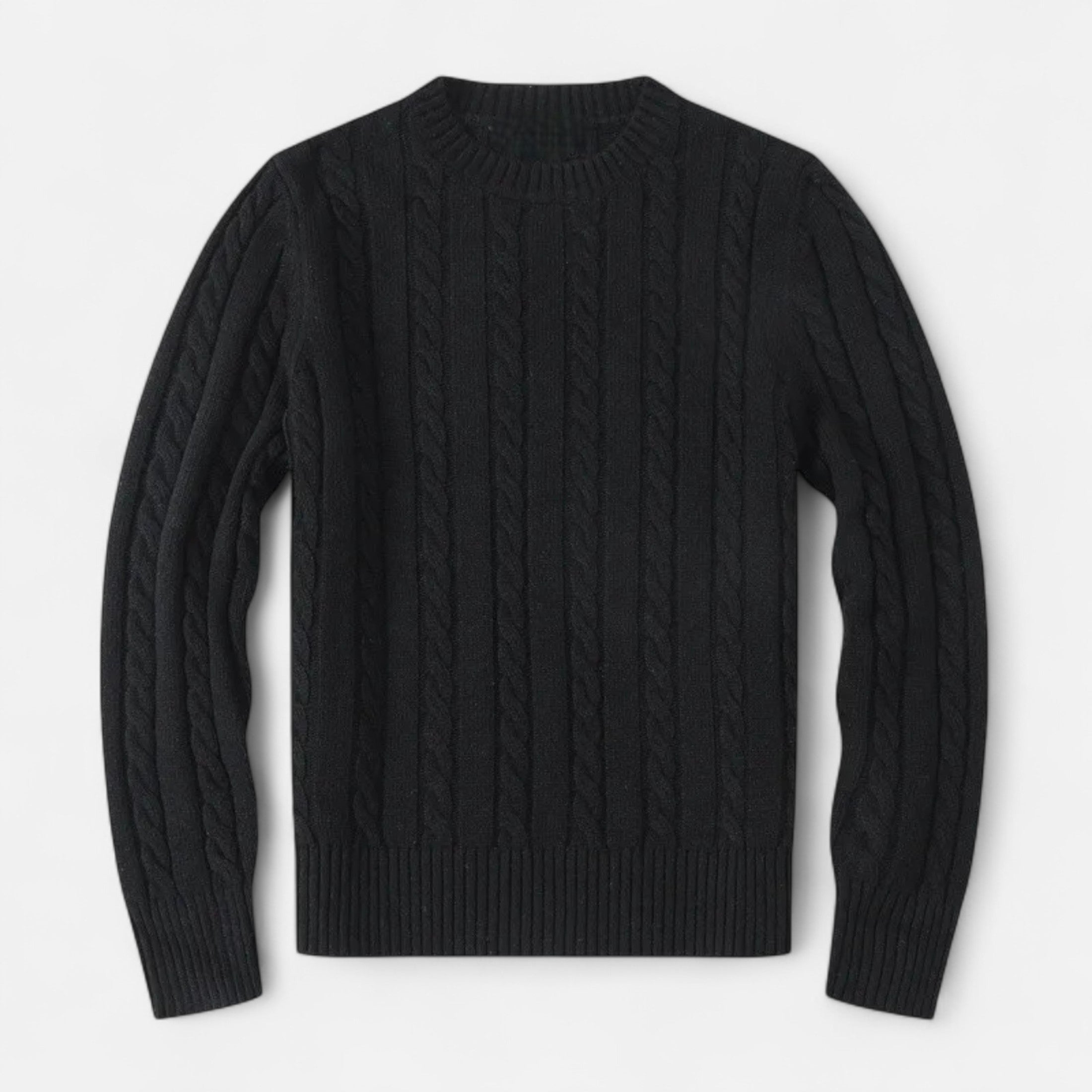 Men’s Cotton Blend Sweater – Timeless Round Neck Style