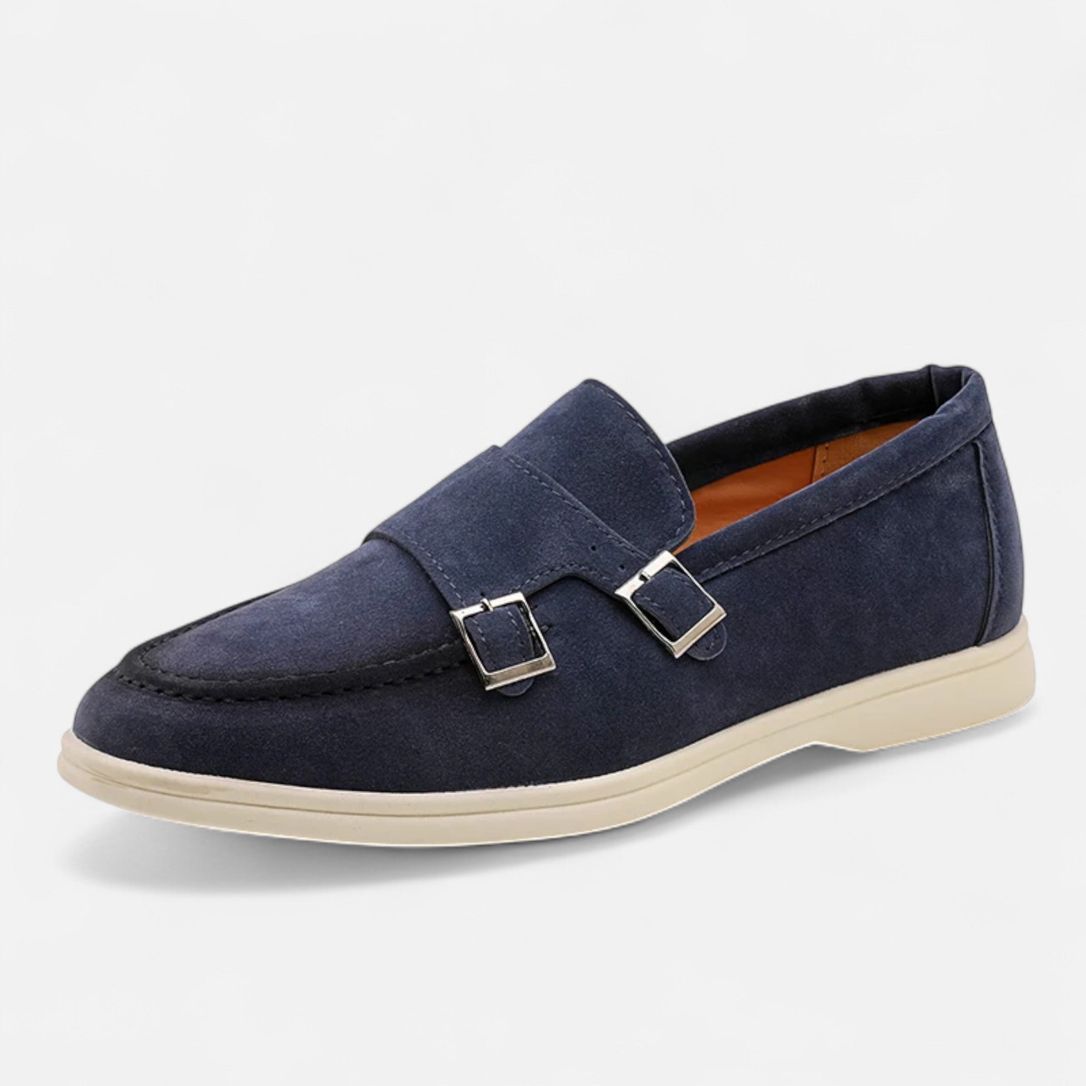 Men’s Suede Monk Strap Loafers – Slip-On Elegance