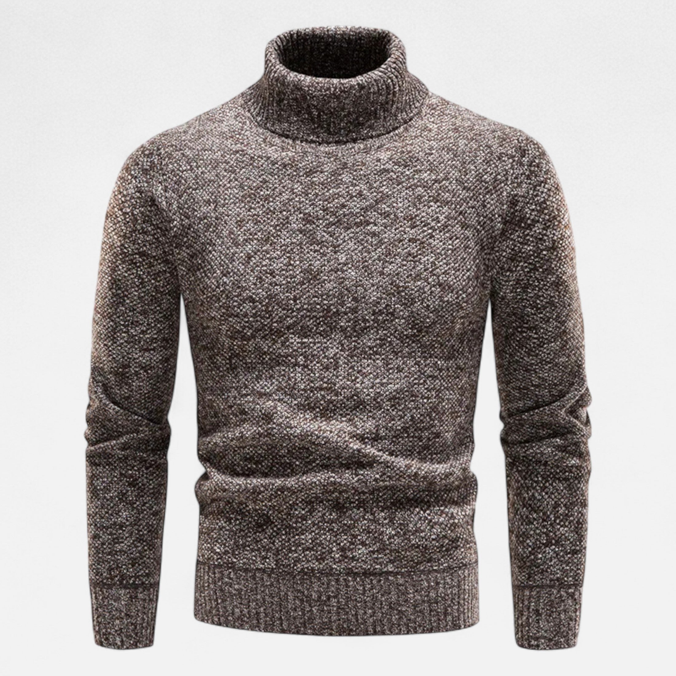 Men’s Knitted Turtleneck Sweater – Thick Winter Warmth