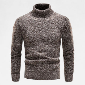 Men’s Knitted Turtleneck Sweater – Thick Winter Warmth