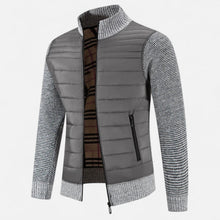 Men’s Fleece Stand-Collar Patchwork Jacket