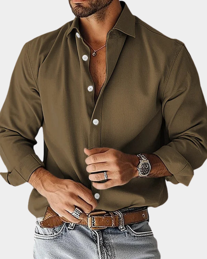 Men's Slim Fit Stretch Shirt – Button Down