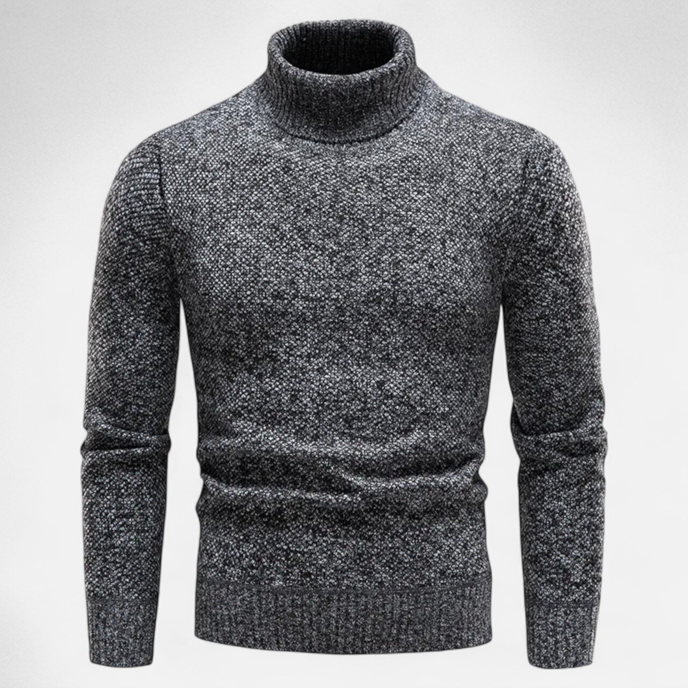 Men’s Knitted Turtleneck Sweater – Thick Winter Warmth