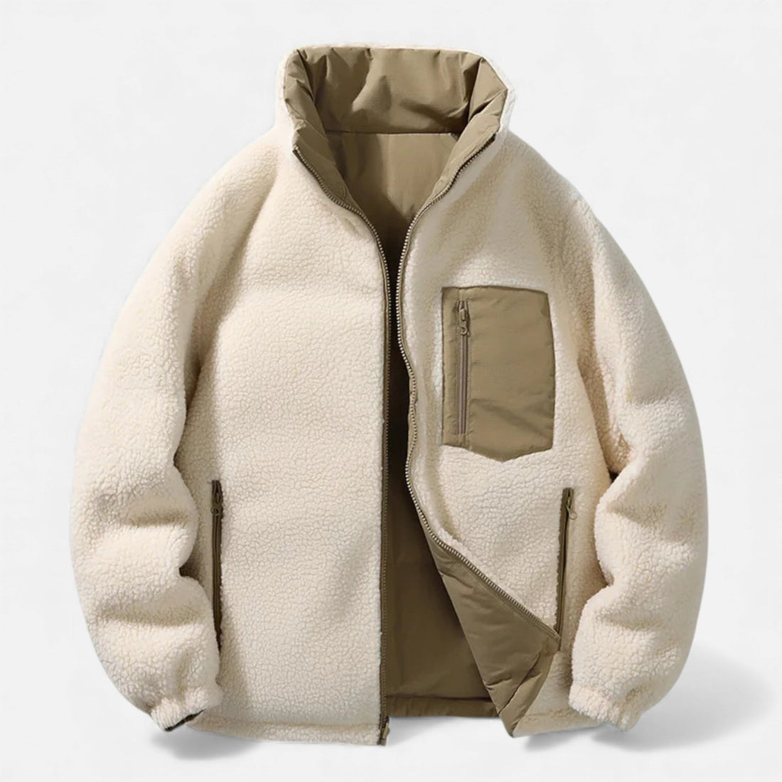 Men’s Plush-Lined Thick Winter Puffer Jacket