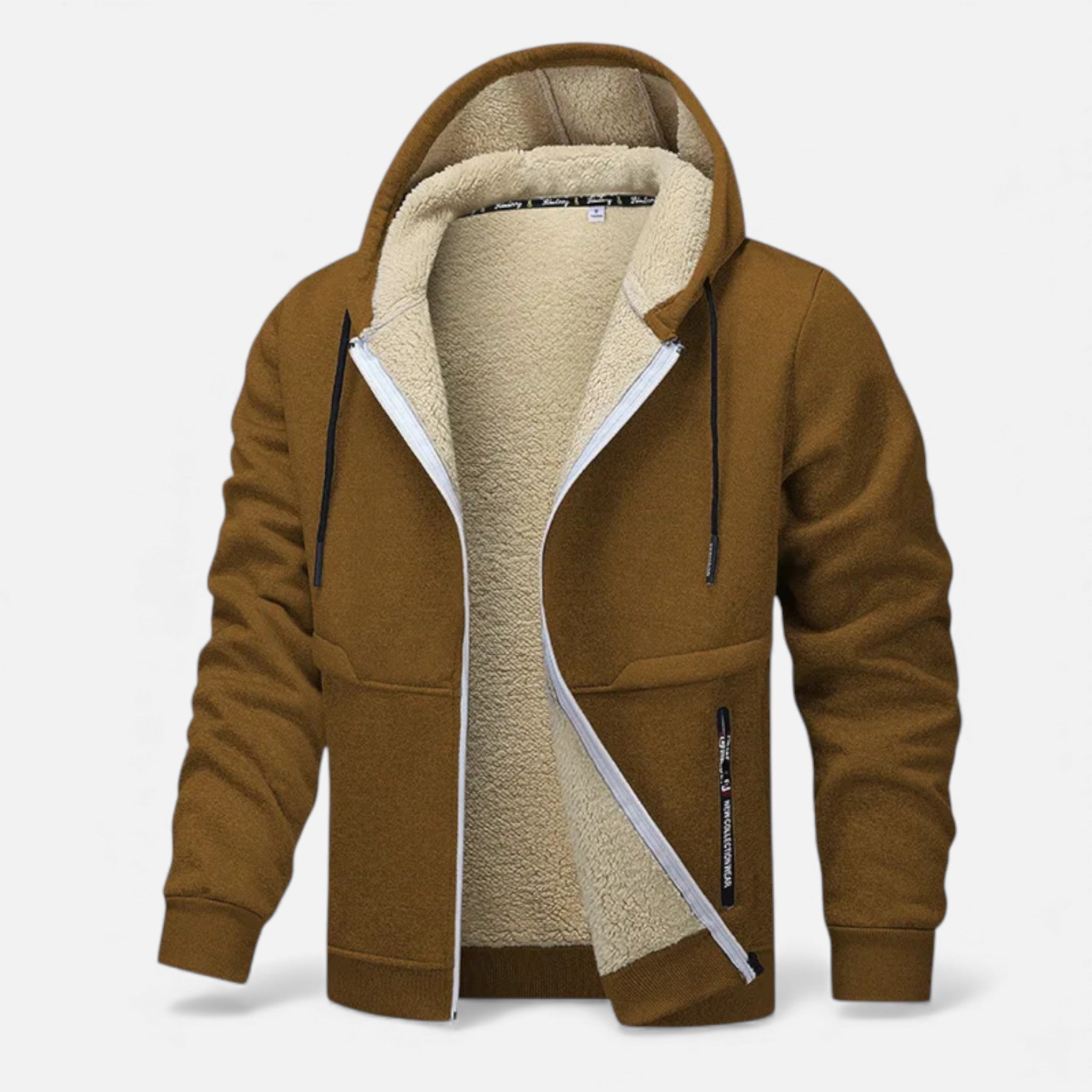 Men’s Fleece-Lined Winter Hoodie Jacket
