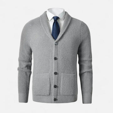 Men’s Button-Up Premium Wool Cardigan – Classic Slim Fit Style