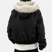 Women's Hooded Coat Fur Collar Vintage Style