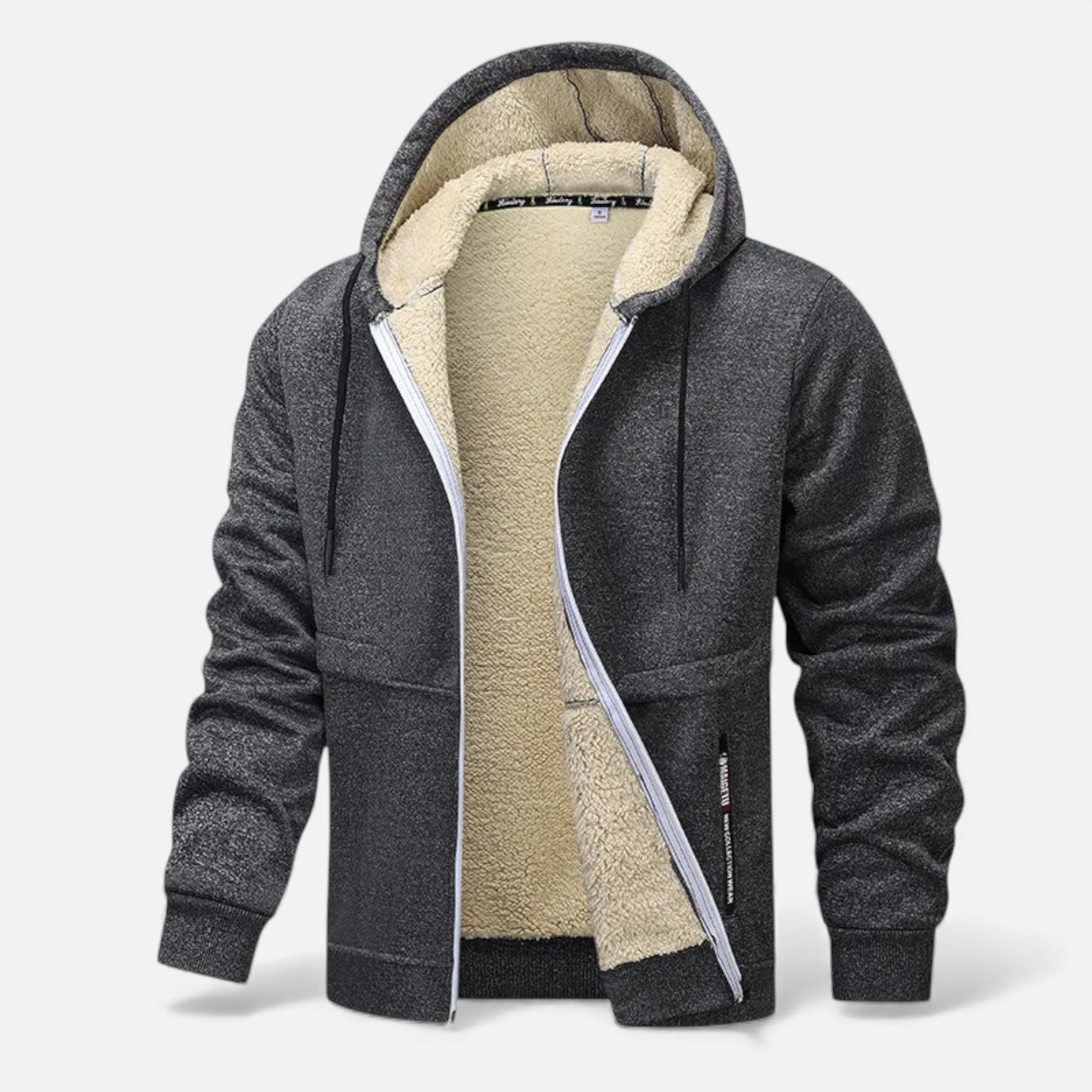 Men’s Fleece-Lined Winter Hoodie Jacket