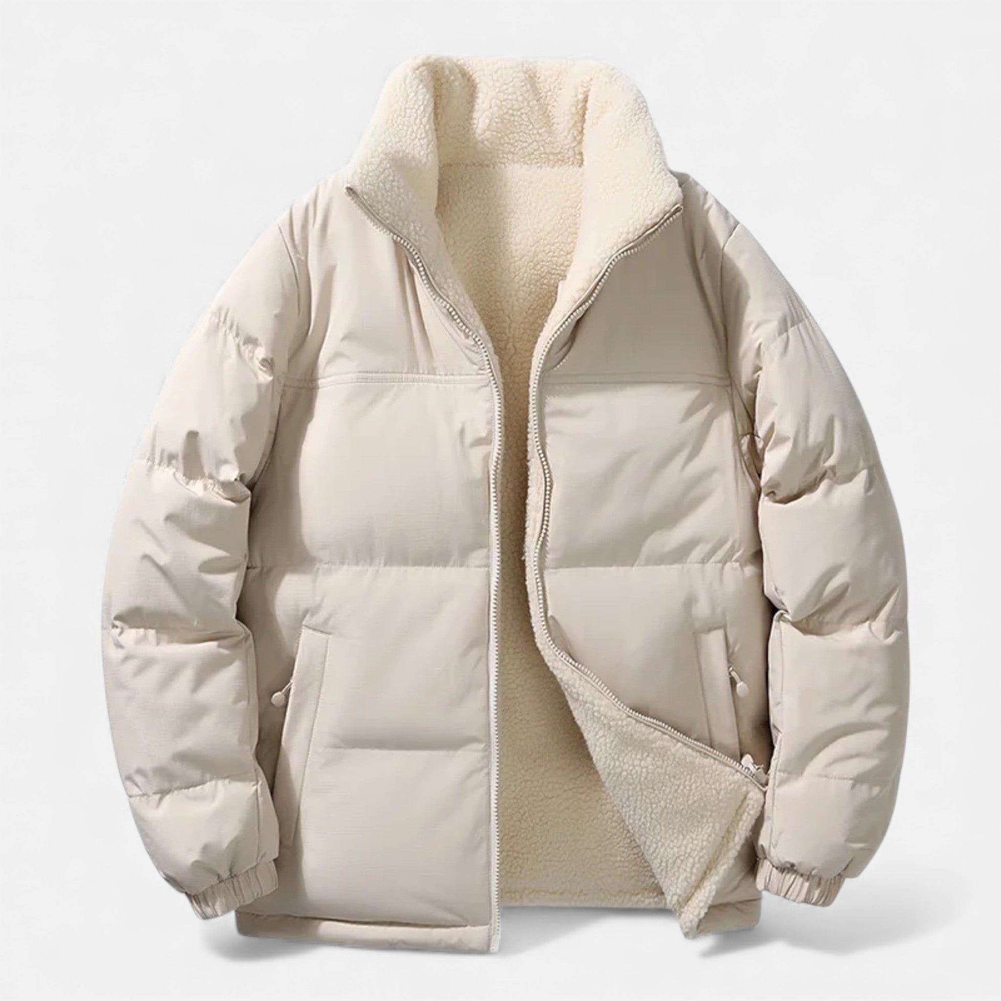 Men’s Plush-Lined Thick Winter Puffer Jacket