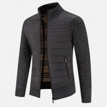 Men’s Fleece Stand-Collar Patchwork Jacket
