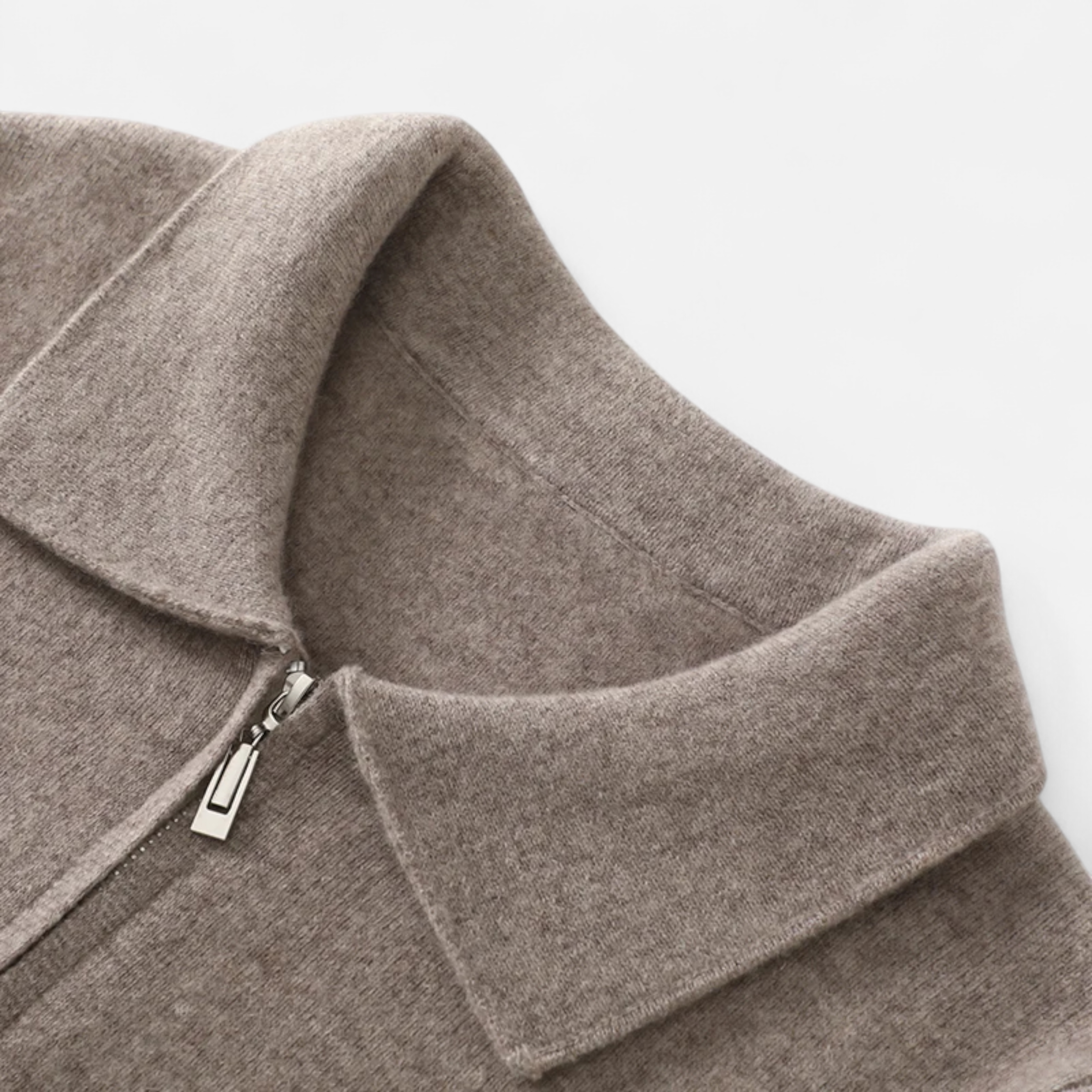 Men’s Wool-Cashmere Zip Business Sweater