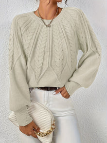Relaxed Cable-Knit Sweater