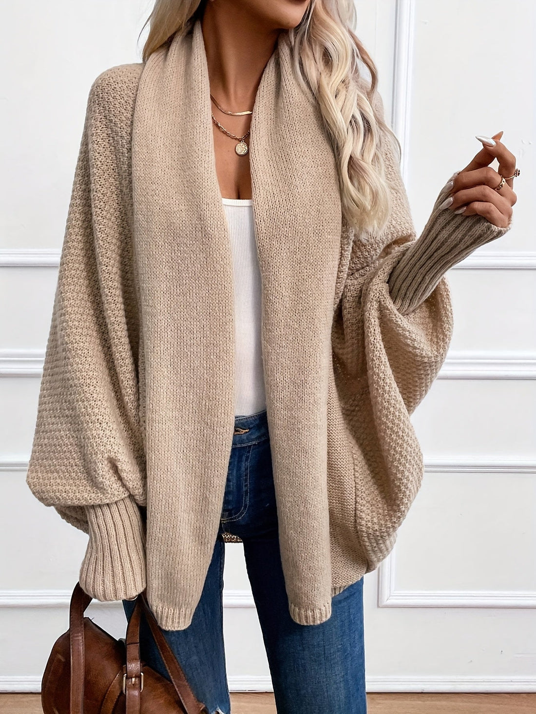 Women's Shawl Collar Cardigan – Draped Longline