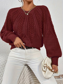 Relaxed Cable-Knit Sweater