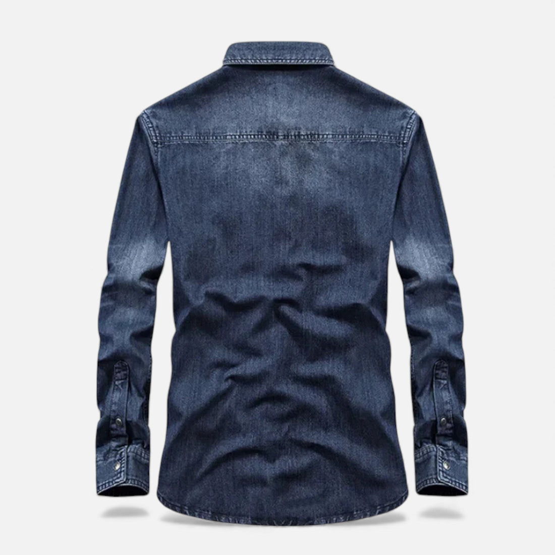 Men’s Loose-Fit Denim Shirt for Autumn/Winter
