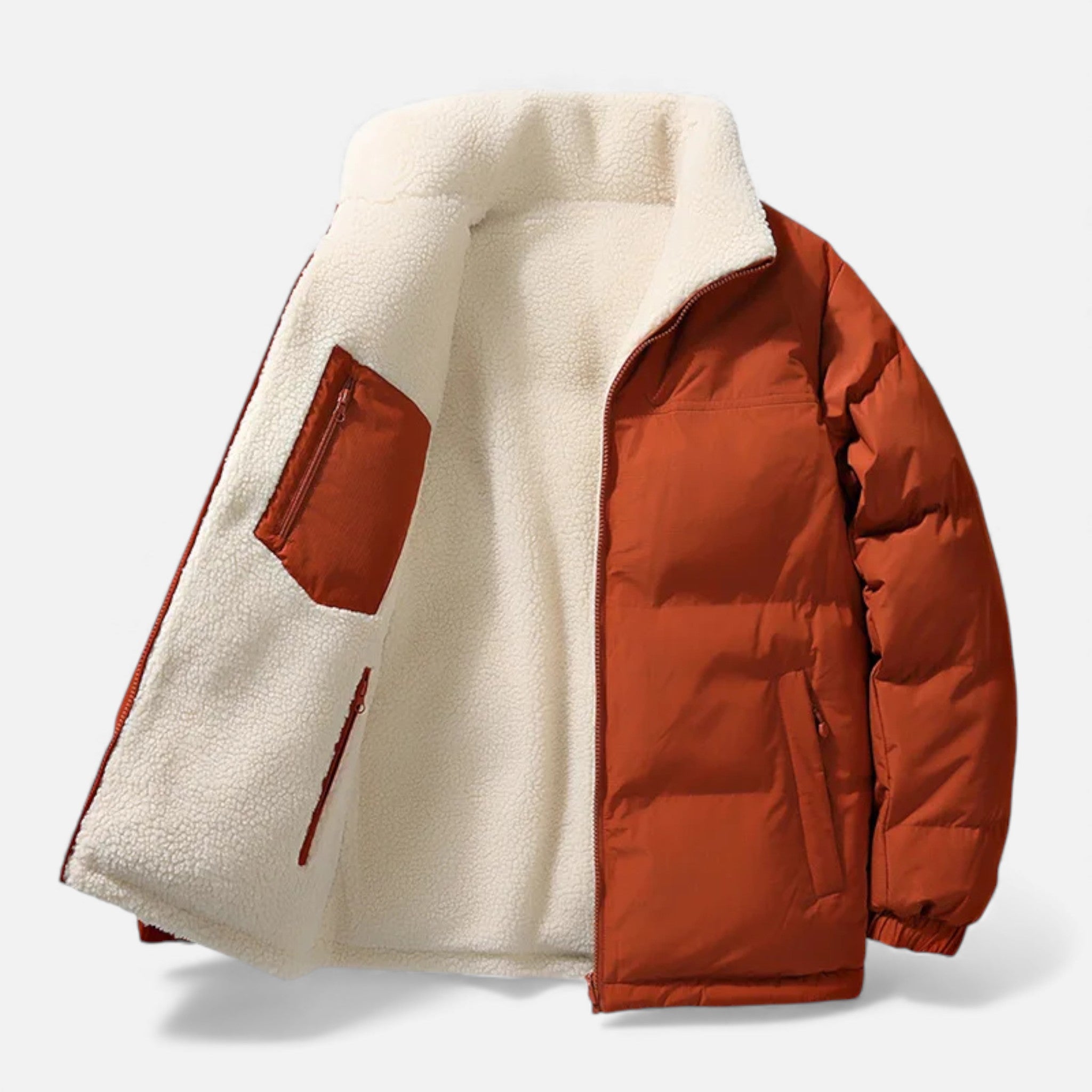 Men’s Plush-Lined Thick Winter Puffer Jacket