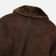 Women's Brown Bomber Jacket with Faux Fur Collar