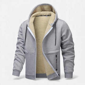Men’s Fleece-Lined Winter Hoodie Jacket