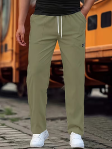 Casual Lightweight Straight-Leg Pants