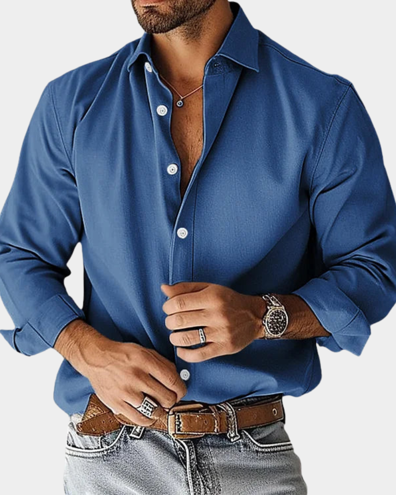 Men's Slim Fit Stretch Shirt – Button Down