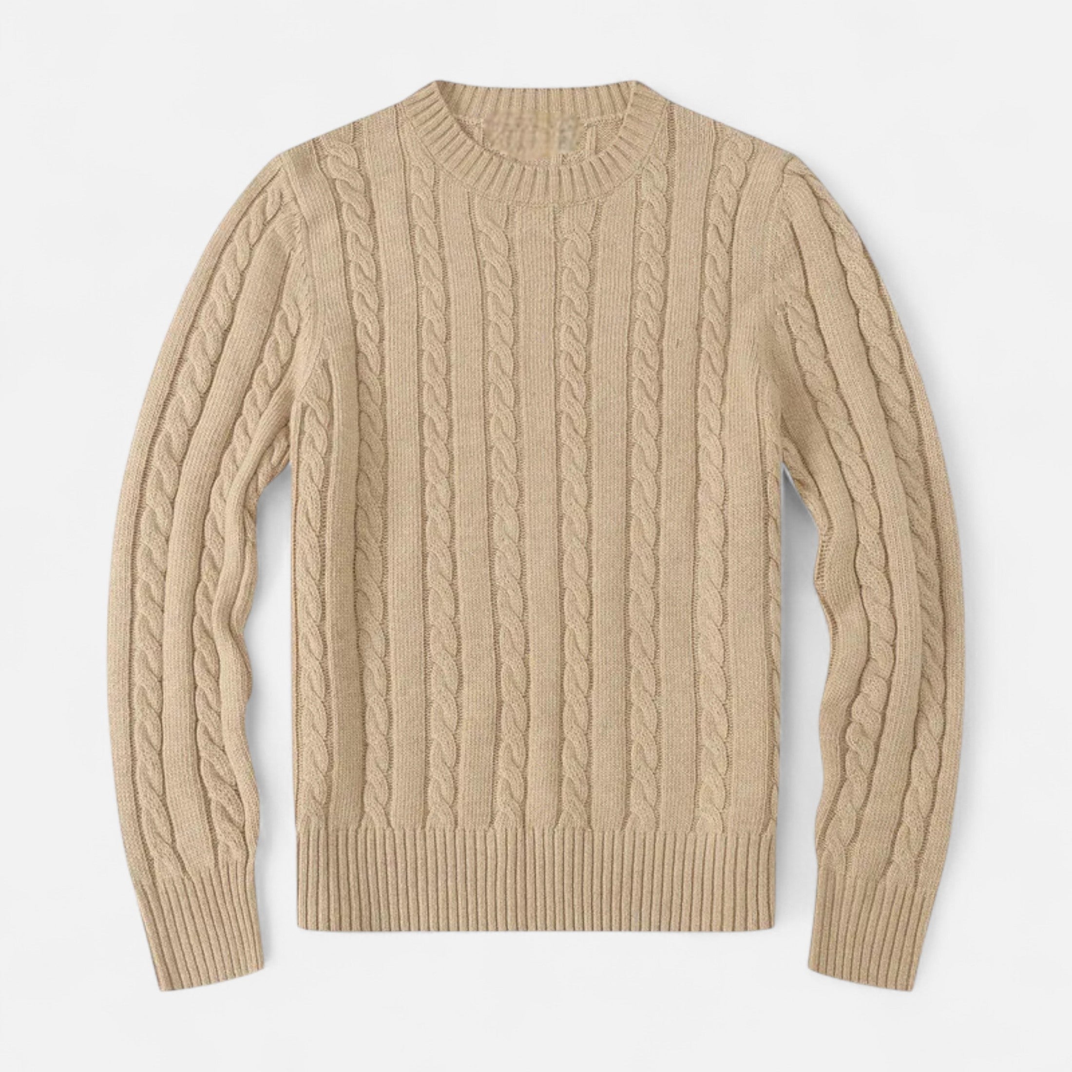 Men’s Cotton Blend Sweater – Timeless Round Neck Style