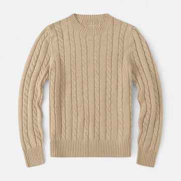 Men’s Cotton Blend Sweater – Timeless Round Neck Style