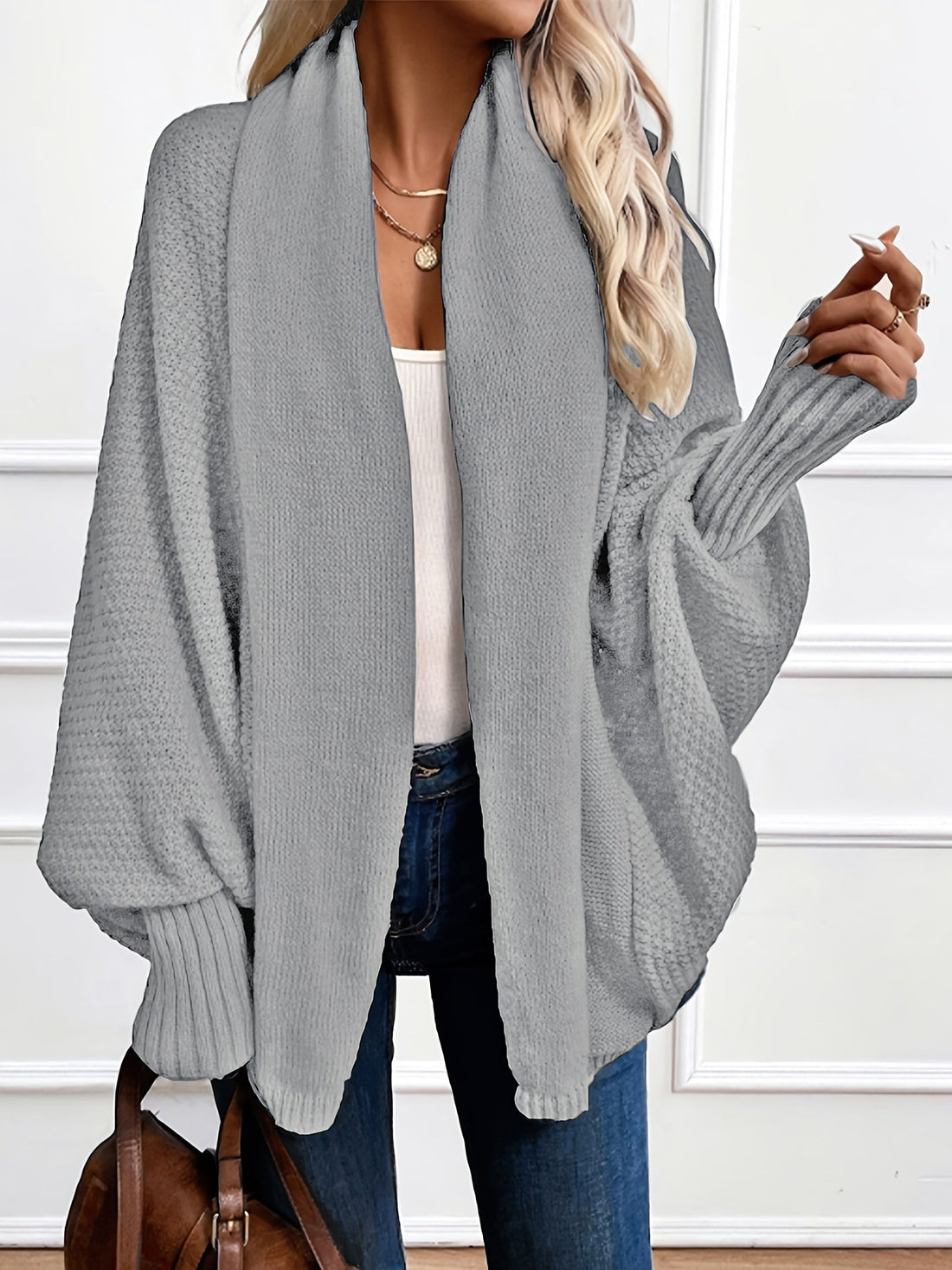 Women's Shawl Collar Cardigan – Draped Longline