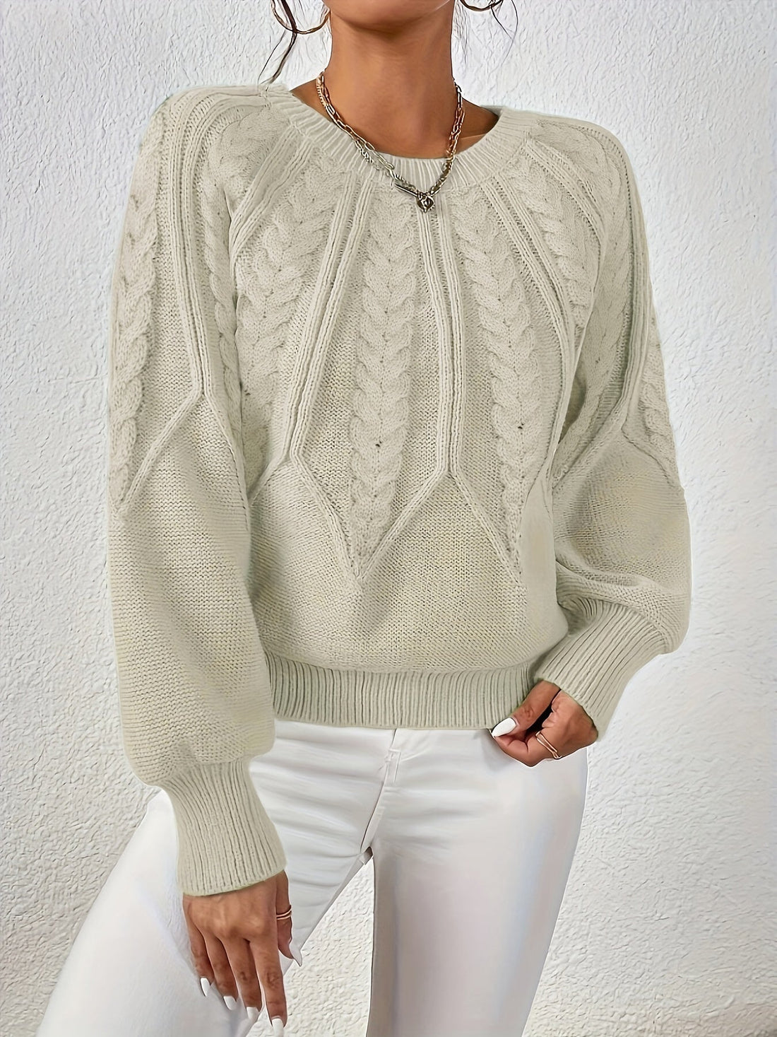 Relaxed Cable-Knit Sweater