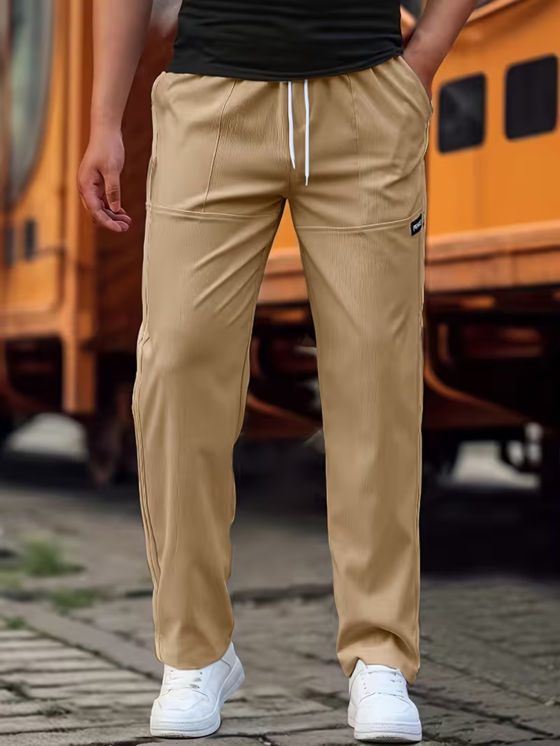 Casual Lightweight Straight-Leg Pants