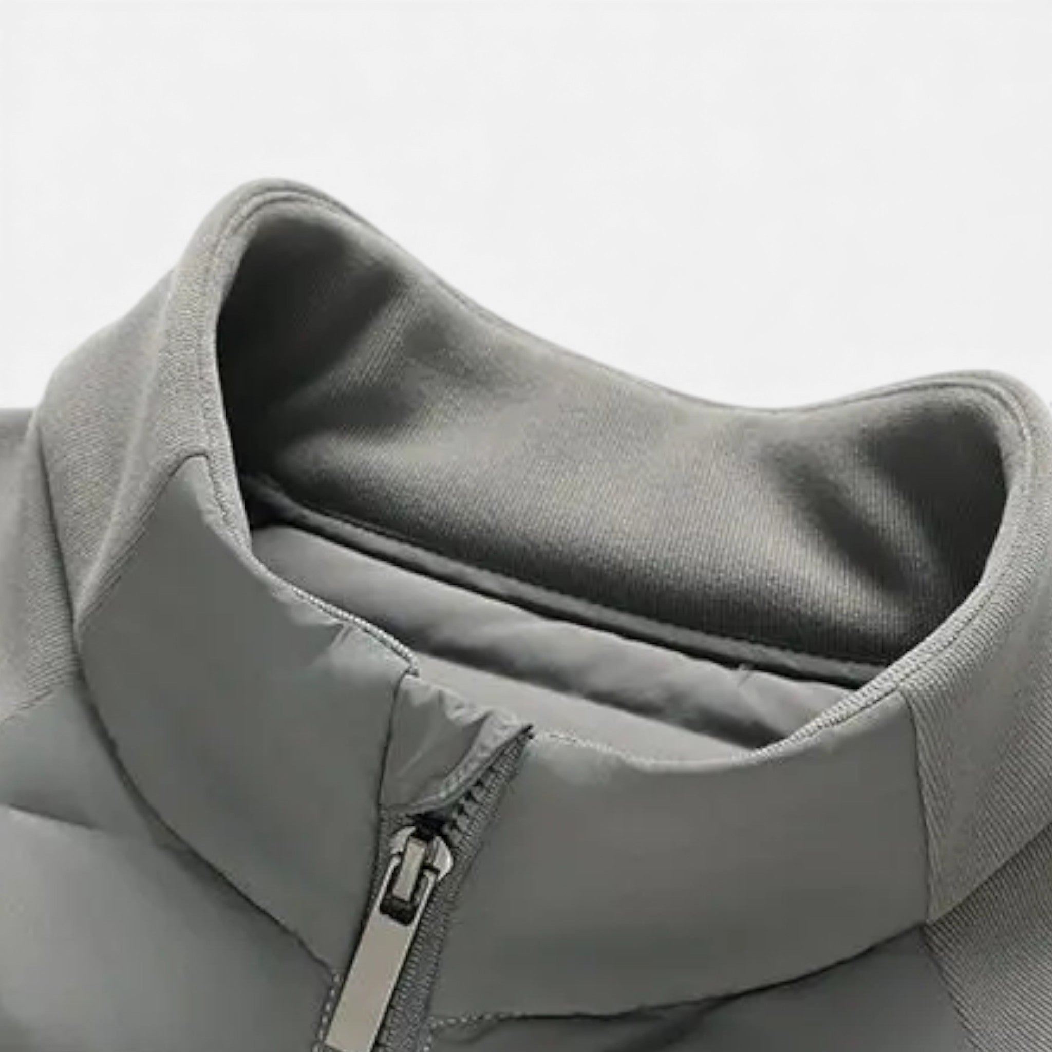 Men’s Quilted Down Jacket with Stand-Up Collar