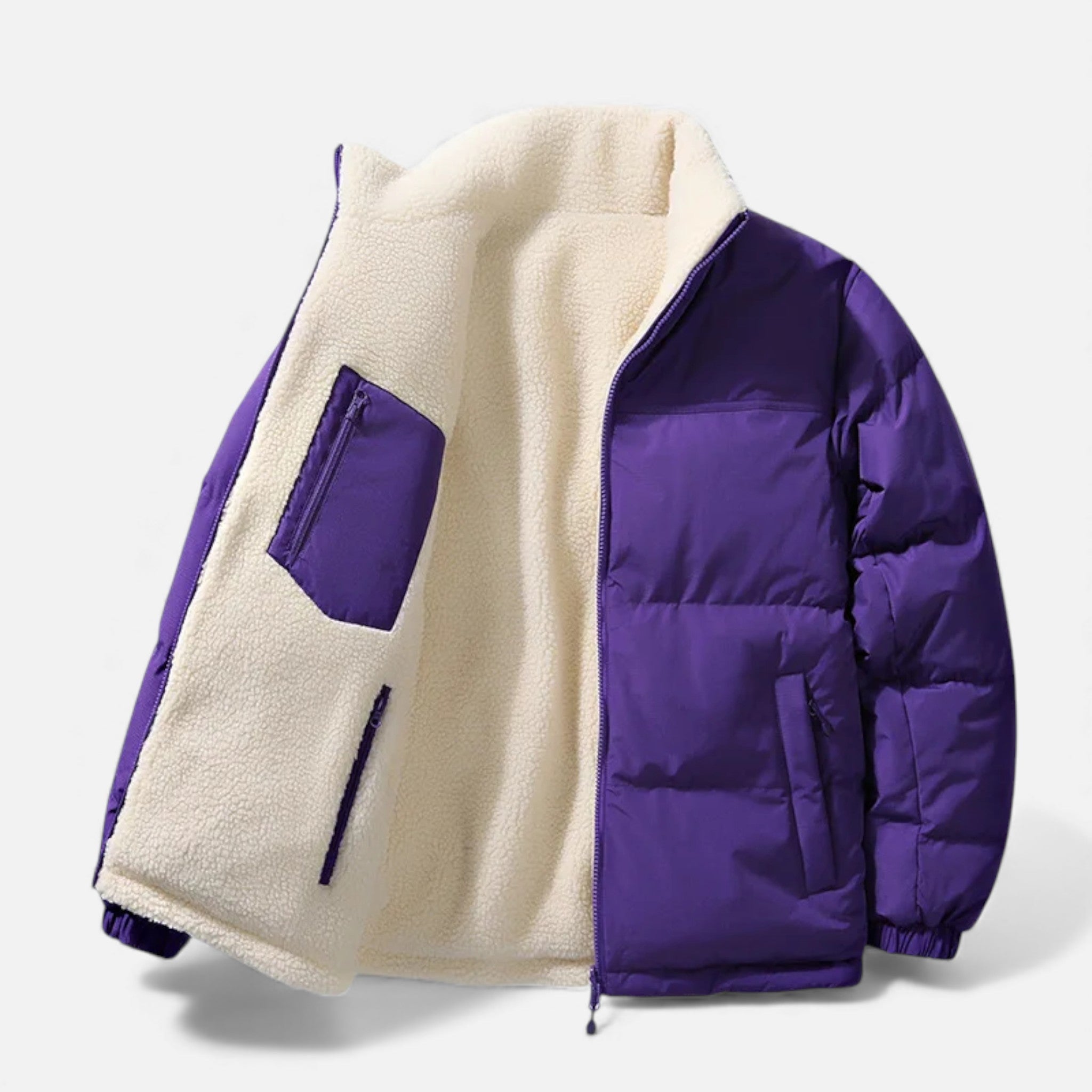 Men’s Plush-Lined Thick Winter Puffer Jacket
