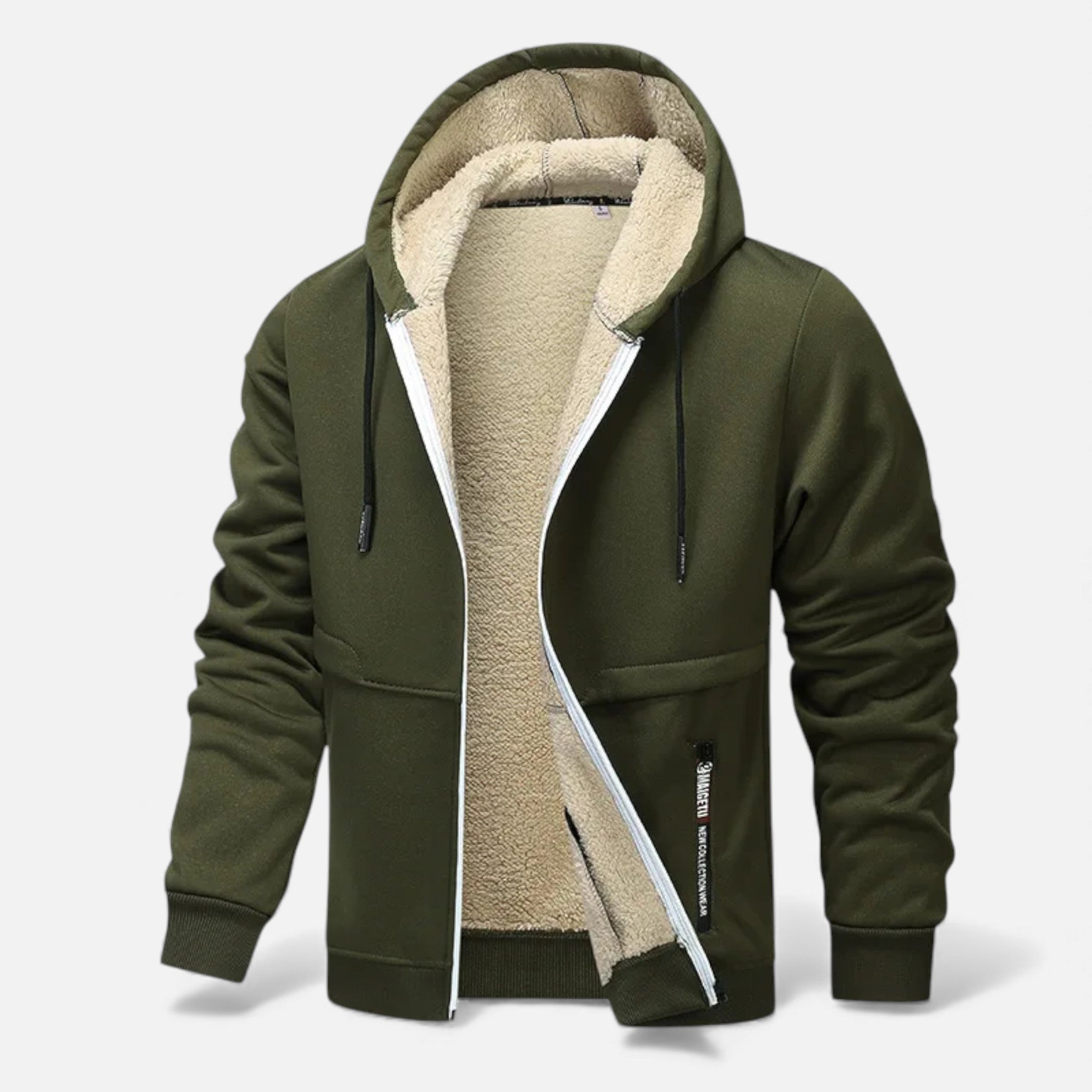 Men’s Fleece-Lined Winter Hoodie Jacket