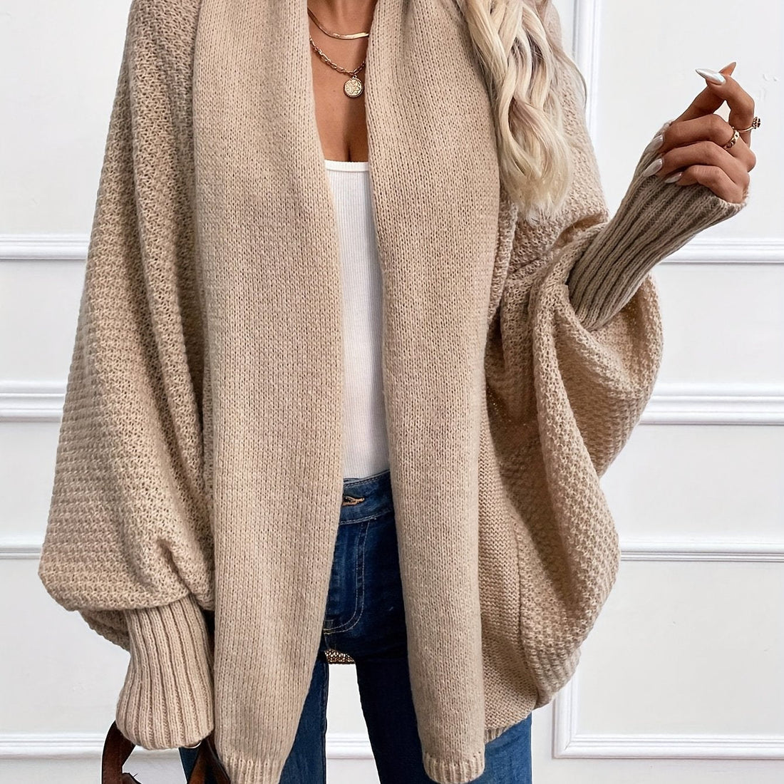 Women's Shawl Collar Cardigan – Draped Longline