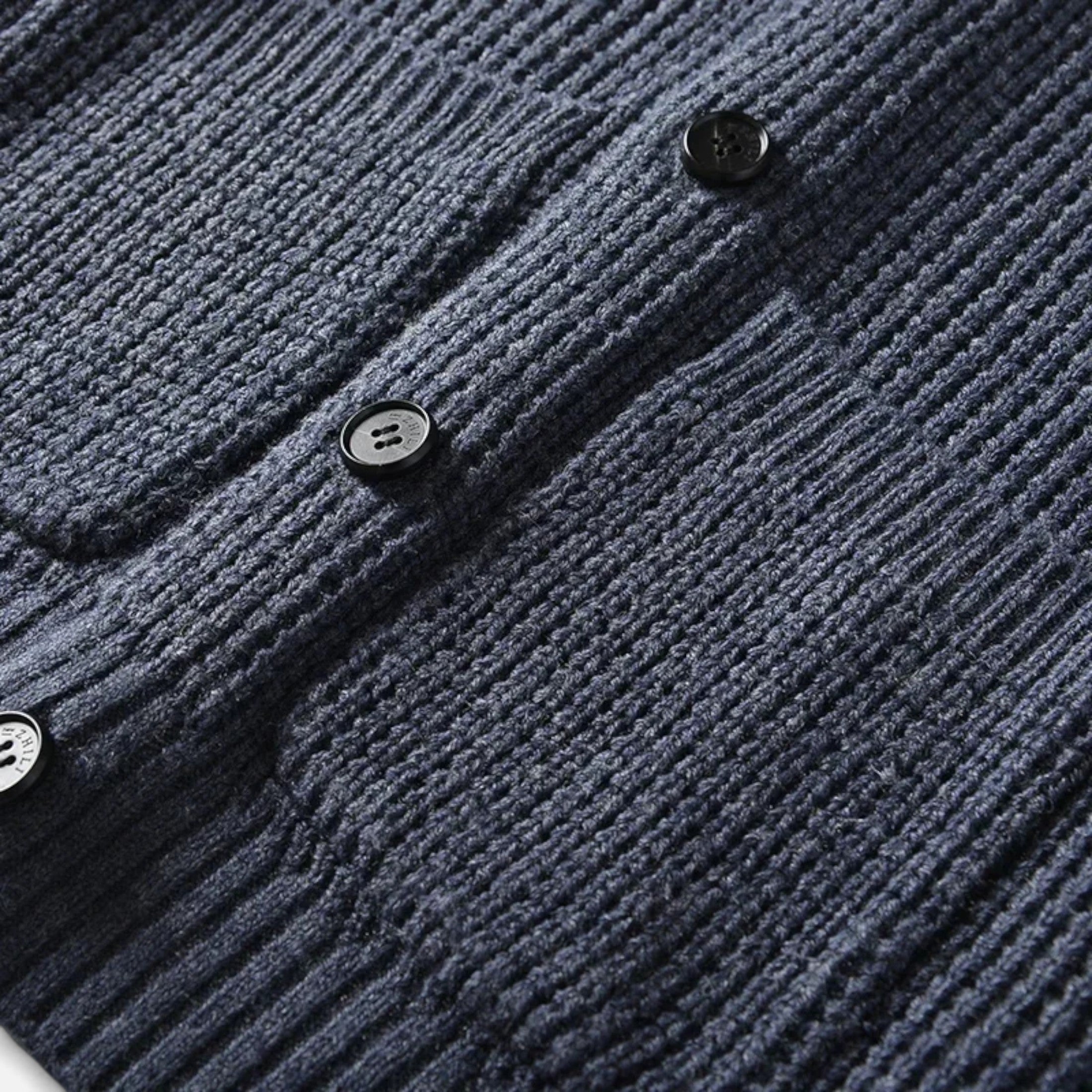 Men’s Button-Up Premium Wool Cardigan – Classic Slim Fit Style