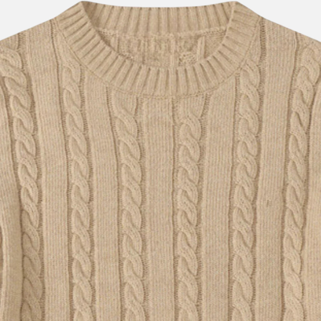 Men’s Cotton Blend Sweater – Timeless Round Neck Style