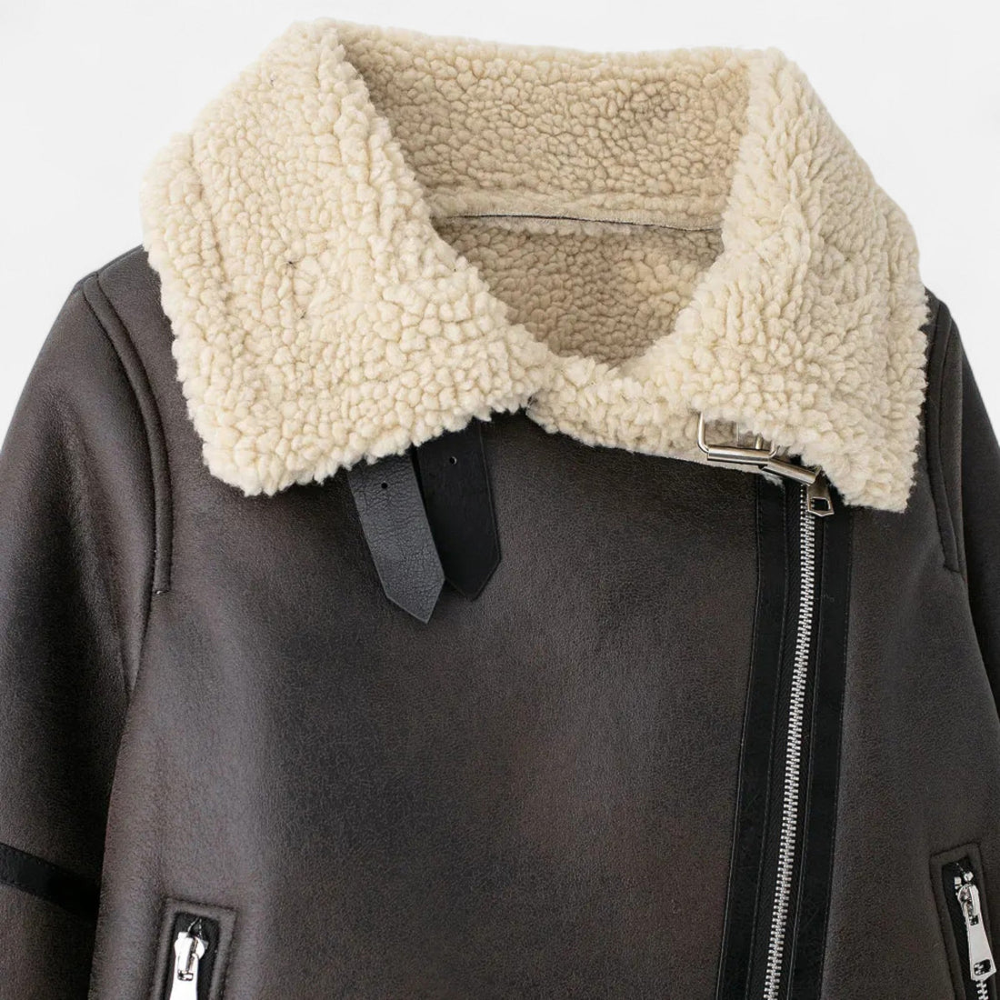 Women’s Autumn Belted Leather Jacket